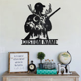 Custom Deer Hunter Metal Wall Art, Personalized Deer Hunter Name Sign Decoration For Room, Deer Hunter Home Decor, Custom Deer Hunter, Metal Laser Cut Metal Signs Custom Gift Ideas